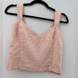 Abercrombie & Fitch Peach Floral Tank Top